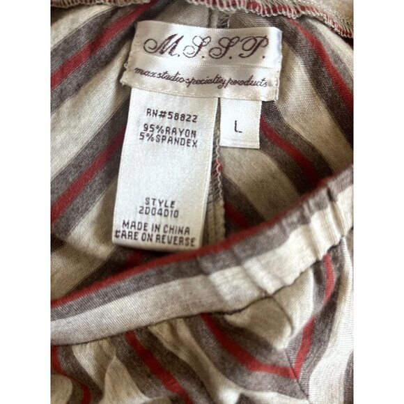 MLLP Comfortable Relaxed Striped Maxi Skirt L - Picture 8 of 8